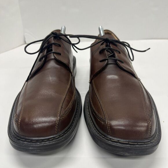 Structure Shoe Brown Leather Vera Gomma Men's 12D Dress Shoe Made In Italy - Picture 5 of 14